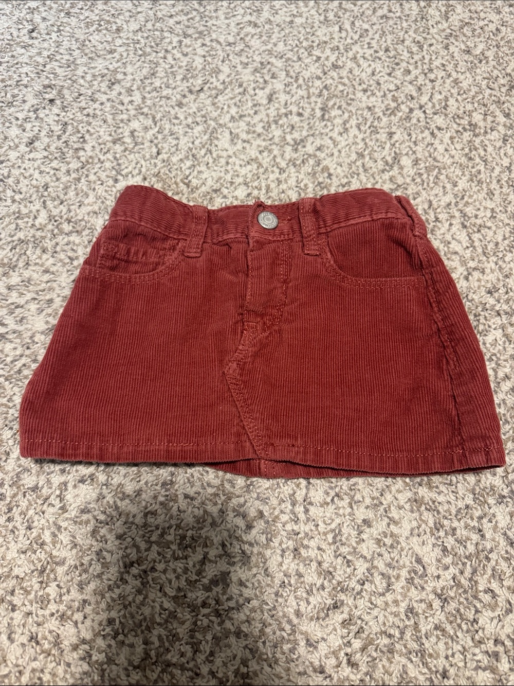 Kids Corduroy Skirt - Rust Color